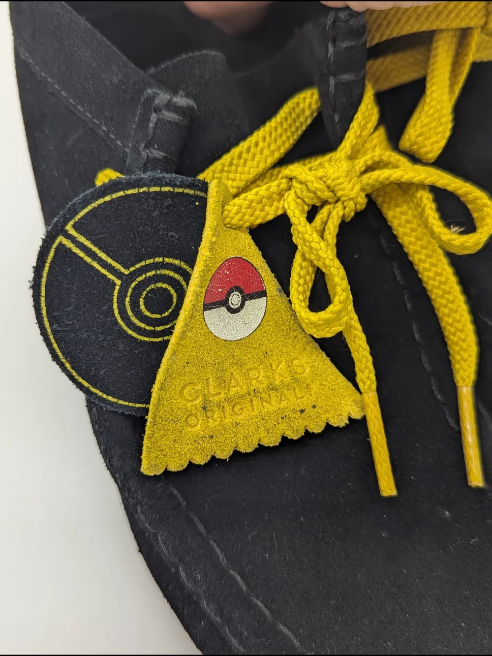 Clarks Original Pokemon Pikachu Suede Black Boot Shoe Big Kids 1G 1 Wide